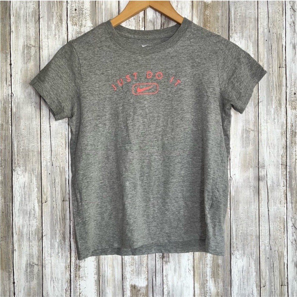 Nike Grey & Pink Just Do It Tee